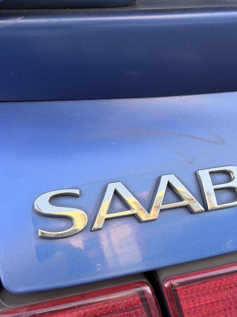Chrome SAAB lettering on the Viggen’s rear hatch